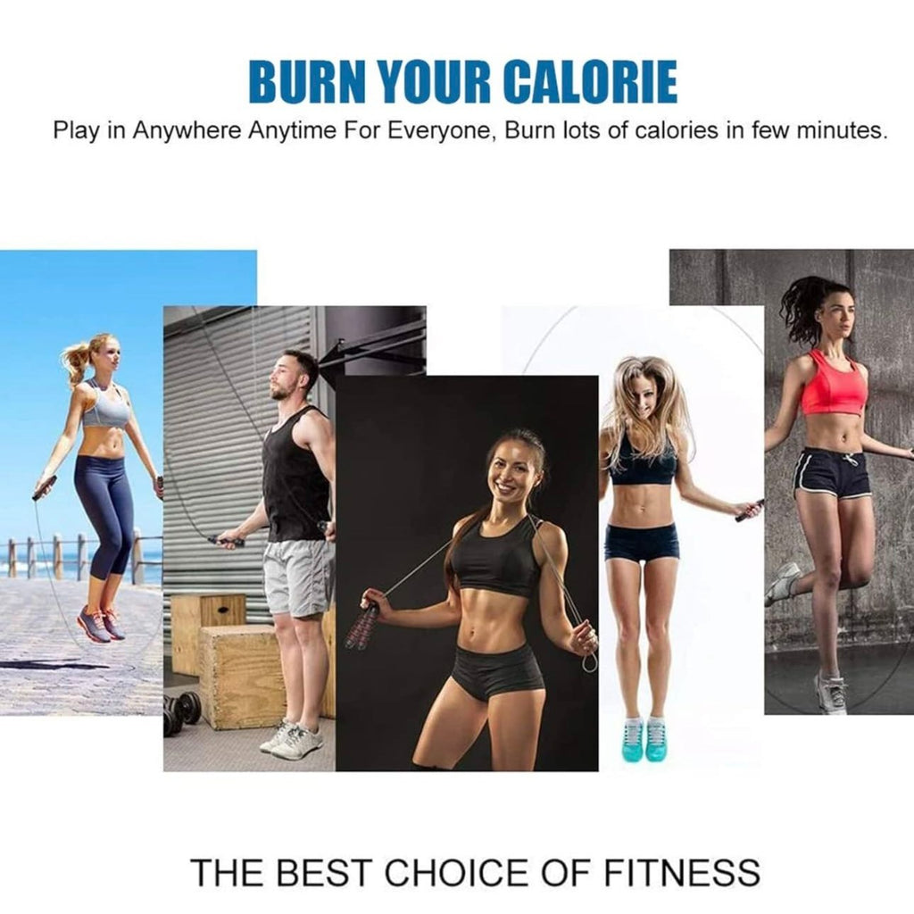 Jump Rope,Jump Ropes for Fitness for Women Men ,Speed Jumping Rope for Workout with Ball Bearings,Adjustable Skipping Rope for Exercise&Slim Body at Home School Gym