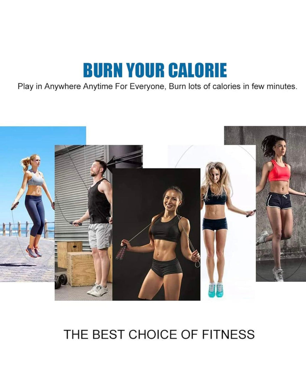 Jump Rope,Jump Ropes for Fitness for Women Men ,Speed Jumping Rope for Workout with Ball Bearings,Adjustable Skipping Rope for Exercise&Slim Body at Home School Gym