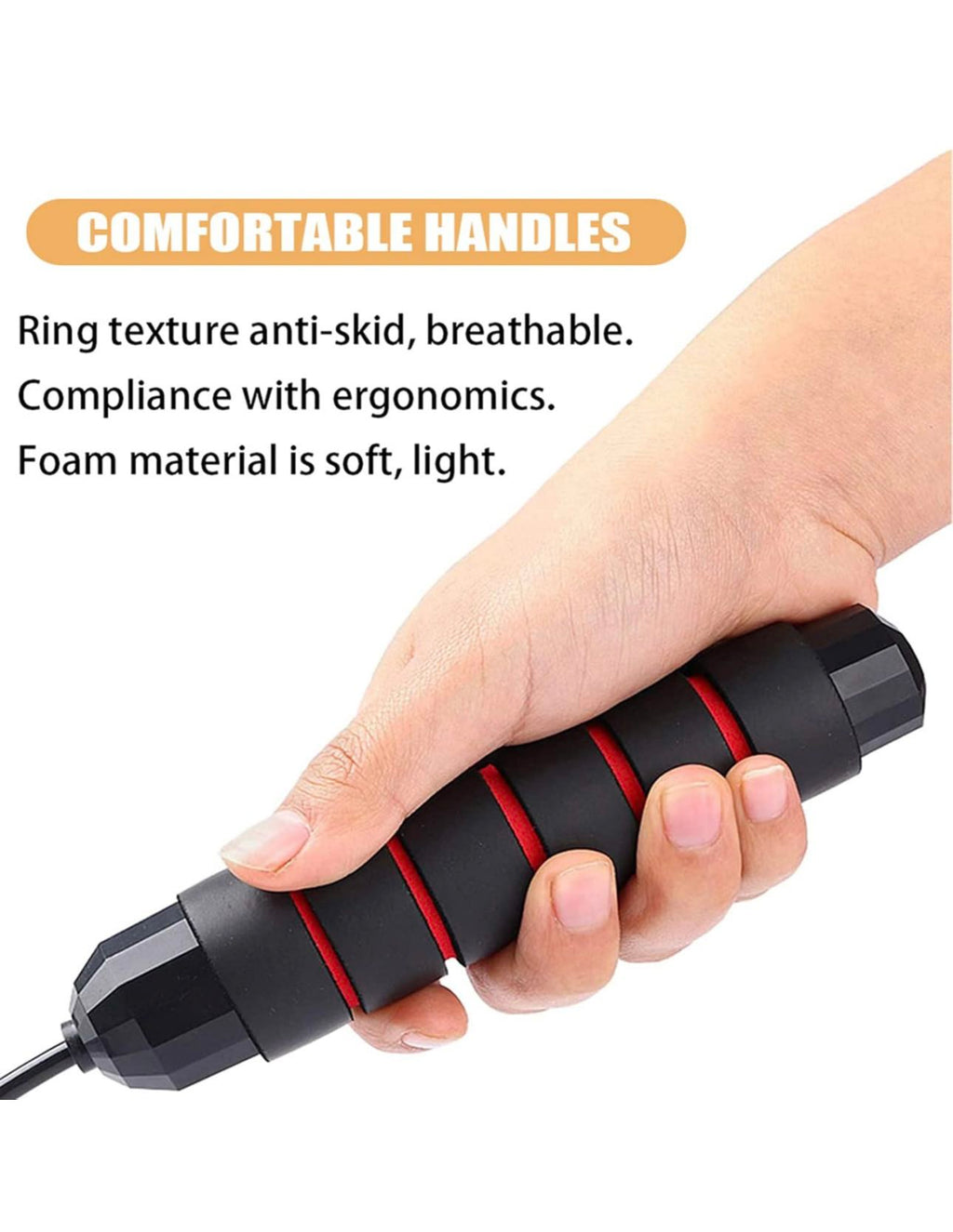 Jump Rope,Jump Ropes for Fitness for Women Men ,Speed Jumping Rope for Workout with Ball Bearings,Adjustable Skipping Rope for Exercise&Slim Body at Home School Gym